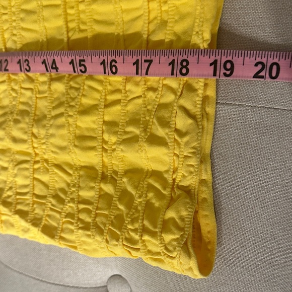 Last Tango Vibrant Yellow Ruched Pencil Skirt - Picture 5 of 11